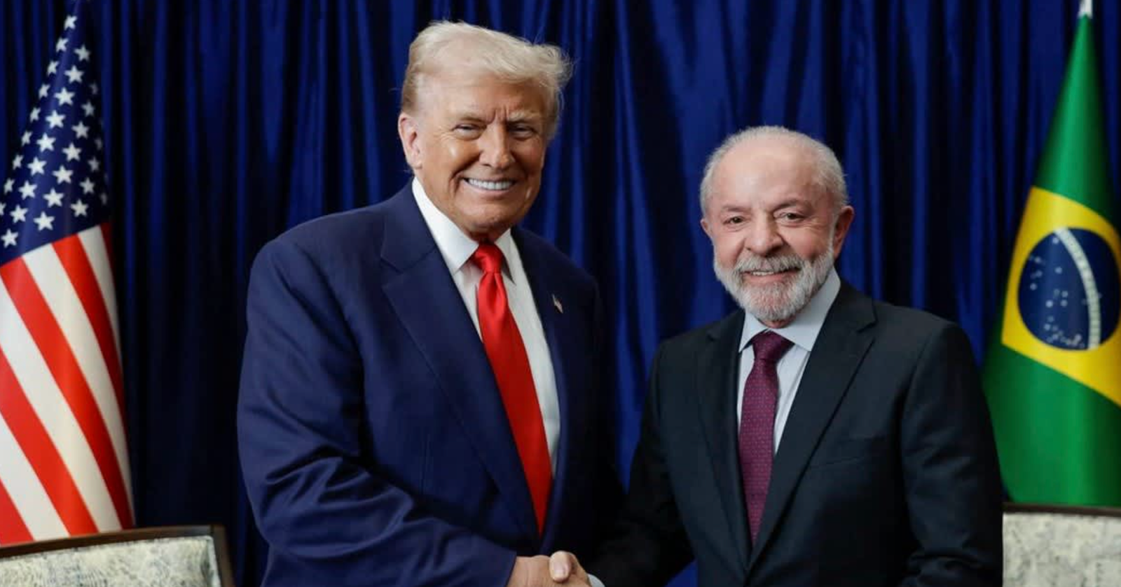 Bolsa bate recorde e dólar cai após encontro Lula-Trump